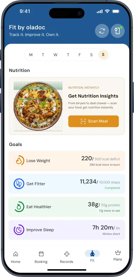 Fit app on a phone